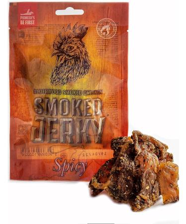 Spicy Chicken Jerky - High Protein Dried Meat Snack with Indian Spices | 12x50g Pack - Buy Online on GoSupps.com