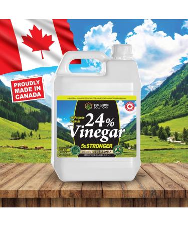 Eco Living Solutions 24% Pure Vinegar | For Home & Garden | 5X Stronger Than Vinegar | Concentrated Industrial Grade Cleaning Vinegar | Bleach Ammonia and Harmful Chemical Alternative - 1 Gallon - Buy Online on GoSupps.com
