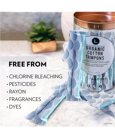 Organic Cotton Tampons - Super 30 ct | Eco-Friendly Feminine Care - Buy Online on GoSupps.com