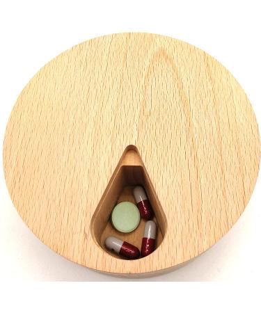 Fashciaga Wood Daily Weekly Pill Organizer & Storage Box (Beech) - Organize Vitamins, Medicines, Spices, Jewelry & More! - Buy Online on GoSupps.com