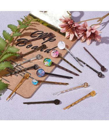 Shop Pandahall 50 Sets Hair Bobby Pins & Clips - 5 Colors DIY Glass Cabochons | International Shipping Available - Buy Online on GoSupps.com