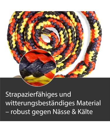 Premium Knit with Panic Hooks for Horses Ponies & Donkeys | Stylish 1.60m Connections in Black Red Yellow Blue - Buy Online on GoSupps.com