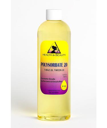 Polysorbate 20 T-MAZ 20 Tween 20 Solubilizer Surfactant & Emulsifier 100% Pure 12 oz - Buy Online on GoSupps.com