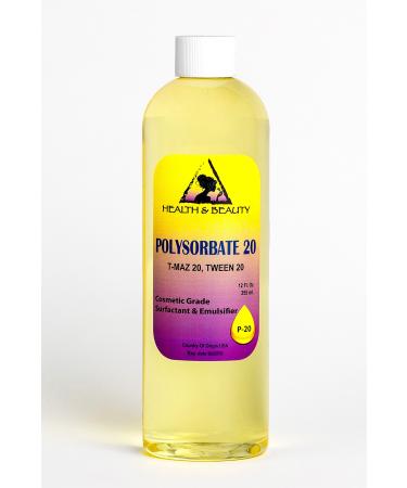 Polysorbate 20 T-MAZ 20 Tween 20 Solubilizer Surfactant & Emulsifier 100% Pure 12 oz