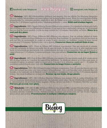 Buy Biojoy ORGANIC Dried Hibiscus Flowers (500g) | Premium Hibiscus Tea - International Shipping Available - Buy Online on GoSupps.com