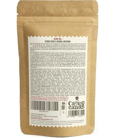 SLIM TEA Grapefruit 100g - Weight Management & Detox Cleanse with Green Tea, Nettle, Guarana & More | All Natural Energy Boost - Buy Online on GoSupps.com
