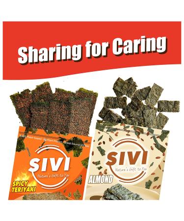SIVI Seaweed Snacks Variety Pack - Keto, Vegan, High Protein Plant Based Chips with Omega 3 & Natural Iodine - Healthy On-The-Go Snacks for Kids & Adults (4 Pack) - Buy Online on GoSupps.com