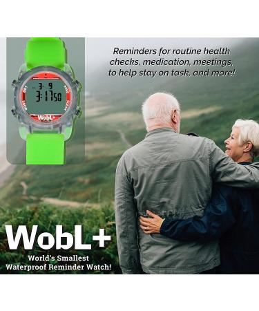 WobL Waterproof Vibrating 9 Alarms Countdown Timer Wristwatch (Green) - Compact & Reliable Reminder for Sports, Medicine, and Potty Training - Buy Online on GoSupps.com