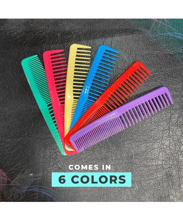 QITIMIR Colorful Hair Comb Set for Women and Men - 6 Pack Wide Tooth Plastic Combs in Red Blue Green Purple Pink and Yellow - Detangler Pocket Hair Comb Women Accessories - Daisy - Buy Online on GoSupps.com