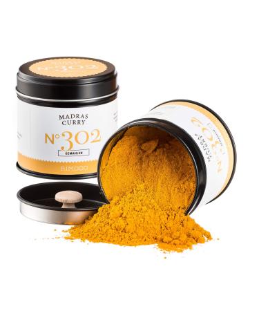 Rimoco n 302 organic madras curry powder ground - mild Indian madras curry powder spice mixture |Exotic & warm mild and full -bodied | in an elegant spice jar with aroma jacket |Contents: 65g