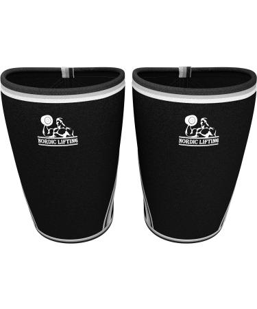 Nordic Lifting Elbow Sleeves (1 Pair) - 5mm Neoprene Compression Support for Weightlifting, Powerlifting, CrossFit & Tennis - XL, Black - 1 Year Warranty - Buy Online on GoSupps.com