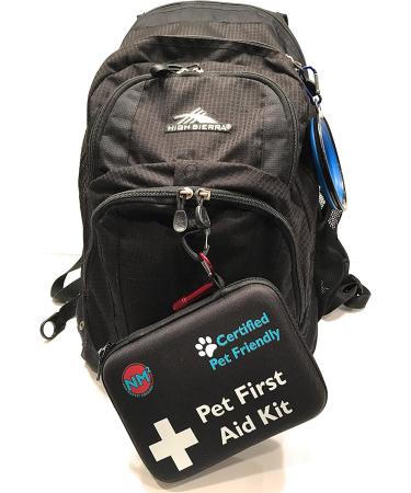 Pet First Aid Kit for Dogs & Cats - 60-Piece Bag with Guide Book | Travel Friendly & Certified Pet Safe - Buy Online on GoSupps.com