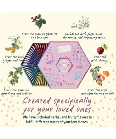 Acorus Liebeland Tea Set | Natural 6 Flavor Tea Selection Box | Perfect Gift for Birthdays | Large Tea Box with 60 Herbal Tea Bags - Buy Online on GoSupps.com
