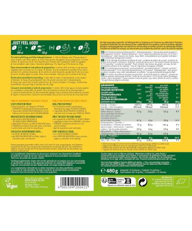 Purya! Vegan Protein Shake - Banana Bread Flavor | Bio Quality Vegetable Protein Drink with Baobab | Lactose-Free 480g Superfood Powder - Buy Online on GoSupps.com
