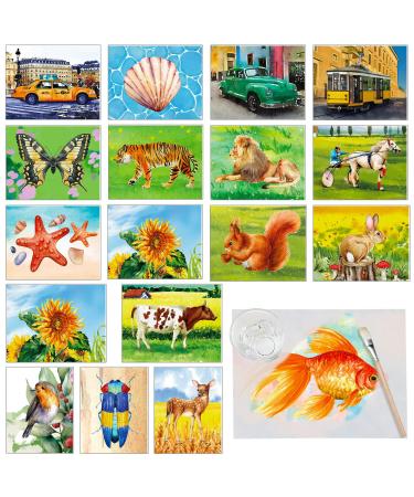 Fuutreo 50 Pcs Dementia Products for Elderly Reusable Water Painting Toys with 1 Painting Brush Dementia Activities for Seniors Alzheimers Activities for Dementia Patients Paint with Water Water Games
