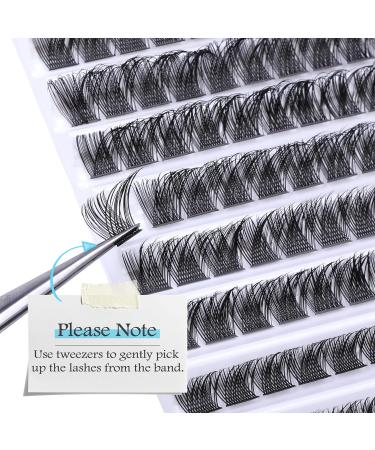 Colored Eyelash Extension Clusters 120 Pcs | CC Curl 8-16mm | 3 Colors | Wispy Volume Individual Lashes | DIY Eyelash Extensions - Buy Online on GoSupps.com