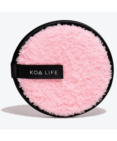 Koa Life Facial Puff | Reusable Microfiber Exfoliator Scrubber for Sensitive Skin | Washable Pink Face Sponge to Purify & Remove Makeup - Buy Online on GoSupps.com