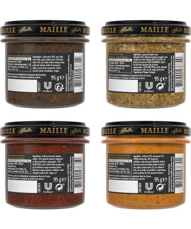 Maille Specialties to spread 4 gourmet spreads Ideal for aperitif original and original flavors (set of 4x95g) - Buy Online on GoSupps.com