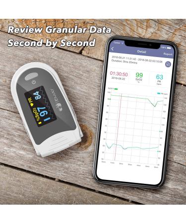 EMAY Sleep Oxygen Monitor with App for iPhone & Android | Track Blood Oxygen Saturation & Heart Rate | Professional Report | Memory Up to 40 Hours - Buy Online on GoSupps.com