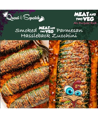 Quasi & Squatch Meat & Two Veg BBQ Rub - Premium Seasoning for Char Grill Dishes | Savoury Meaty & Smoky Spice Blend - Large 220g Jar - Buy Online on GoSupps.com