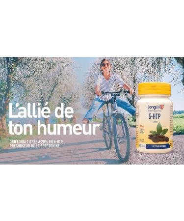 LongLife 5-HTP | Griffonia titrated at 20% in 5-HTP | 500mg Griffonia - 100mg of 5-HTP | Mood relaxation mental wellness | 60 vegetable capsules | Vegan gluten free and doping free - Buy Online on GoSupps.com