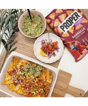 Gluten Free Lentil Crisps Multipack - Pack of 2 x 32 Vegan Proper Chips BBQ & Salt Vinegar Low Calorie Snack Box with Topline Card. Healthy Snacks for Kids Lunch Box Birthday Party Food Movie Night - Buy Online on GoSupps.com