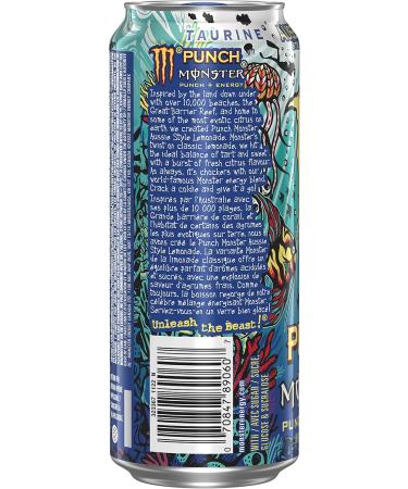Monster Energy Punch Aussie Style Lemonade 473mL Cans Pack of 12 - Buy Online on GoSupps.com