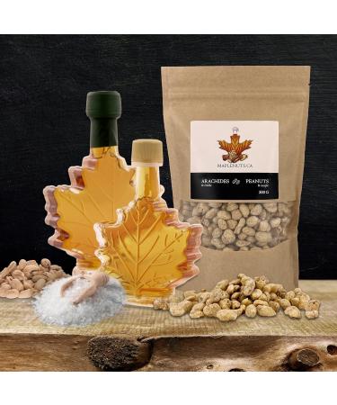 Arachides l' rable et sel de mer - Maplenuts.ca 500 g arachides sirop d' rable 100% pur sel de mer. Arachides fra ches et croquantes liste d'ingr dients simples collation nutritive ou ajouter vos recettes desserts yogourt salades servir avec des fromages  - Buy Online on GoSupps.com