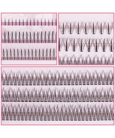 Mlen Diary 296pcs Manga Individual Lash Anime Clusters with Glue - Natural Look 11-13mm DIY Eyelash Extensions - 4in1 Wispy C Curl Cat Eye Mink Lashes - Reusable False Eyelashes - Buy Online on GoSupps.com