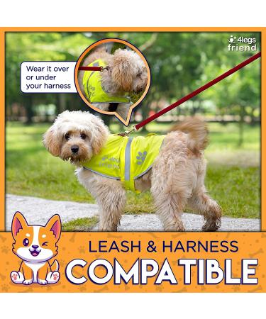 Orange Safety Reflective Dog Vest | 5 Sizes | Leash Hole | Snap Lock Buckle | High Visibility for Outdoor Activities | Medium - Keep Your Dog Safe - Buy Online on GoSupps.com