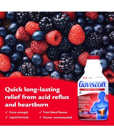Gaviscon Heartburn Relief Extra Strength Liquid 600ml - Fast-Acting Antacid for Heartburn & Indigestion Relief | Buy Online | International Shipping Available - Buy Online on GoSupps.com