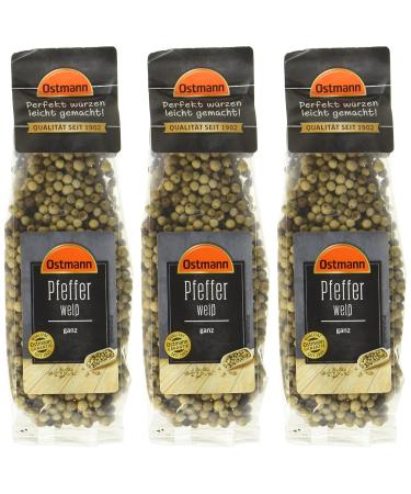 Ostmann White Pepper Whole - Pack of 3 (180g) | Premium Spice for International Shipping - Buy Online on GoSupps.com