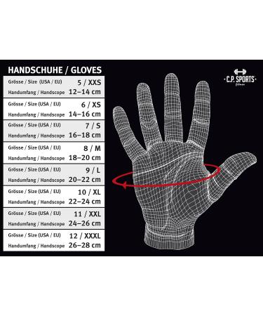 C.P.Sports Profi-Gym Double-Band Fitness Gloves for Men | Bodybuilding & Training | Size M (8) - 18-20cm | International Shipping - Buy Online on GoSupps.com