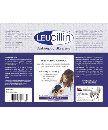 Leucillen 500ml. Hypochlorous First Aid Spray. Horse or Pet Use - Buy Online on GoSupps.com