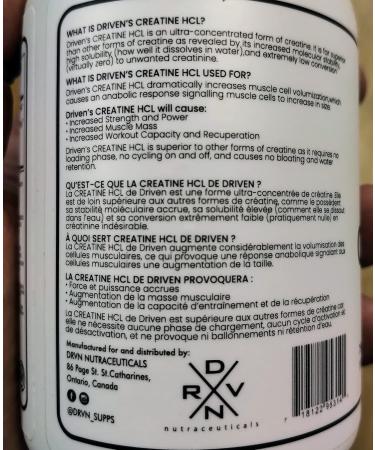 Driven Nutraceuticals Stackable Series Creatine HCL - Buy Online on GoSupps.com