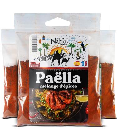 Nab r - 200gr pices Paella Recette espagnole Sans Gluten M lange d' pice pour Paella Contient colorants E-102 E110 200 gr