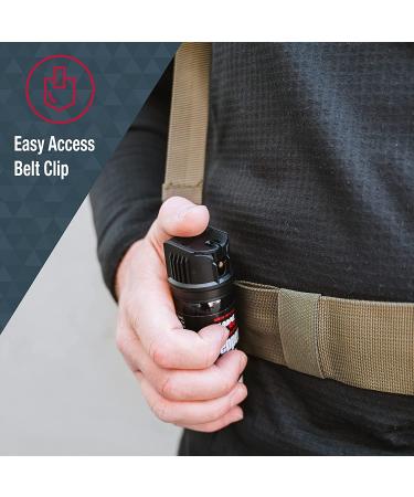 SABRE Crossfire Pepper Gel  Deploys At Any Angle  Maximizes Target Acquisition Against Multiple Threats  Belt Clip For Easy Carry  Flip Top Safety  Maximum Police Strength OC Spray  18 Bursts - Buy Online on GoSupps.com