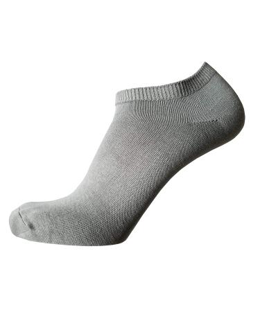 SHAII No Show Low Cut Non-Binding Loose Socks for Women (Gray) Small-Medium