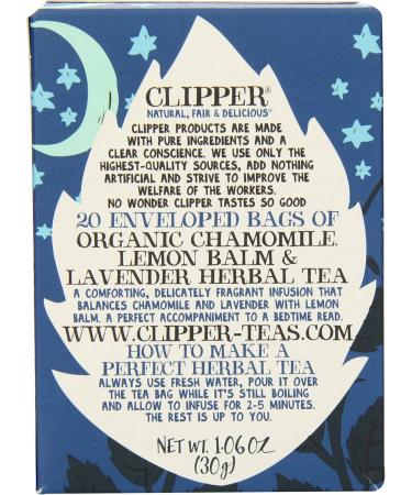 Clipper Fair Trade Organic Tea Snore and Peace 20 Count (Pack of 6) - Buy Online on GoSupps.com