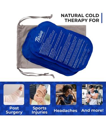 Thrive Cold Compress Ice Packs (2 Count) - Reusable Soft Gel Ice Pack for Pain Relief and Rehabilitation - Light Blue - Buy Online on GoSupps.com