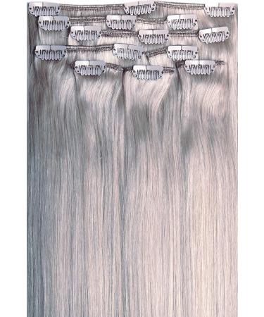 THE POSH HAIR. Full Head Clip in Real REMY Human Hair Extensions (18 inch 100g 1001 SILVER BLONDE) Standard weft Clip on Extension Double Drawn 18 Inch (100 g) Nr. 1001 SILVER BLONDE - Buy Online on GoSupps.com