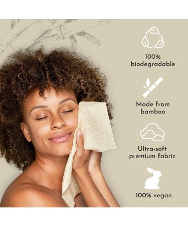 Clean Skin Club Bamboo Clean Towels XL - Award-Winning Biodegradable Face Towels | 100% Organic Bamboo | Gentle Disposable Makeup Remover Wipes | Super Soft for Sensitive Skin | 50 Count - Buy Online on GoSupps.com