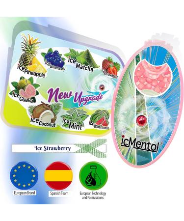 icMentol 100 Capsules - Enhanced Aroma Menthol Balls for DIY | Ice Strawberry Flavor - Buy Online on GoSupps.com