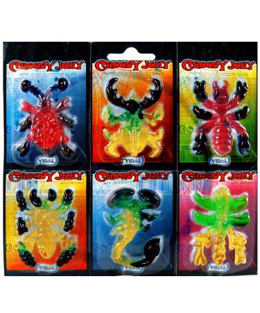 Horror-Shop Horror-Shop Vidal Creepy Jelly Fruity Rubber Insects (Pack of 6)