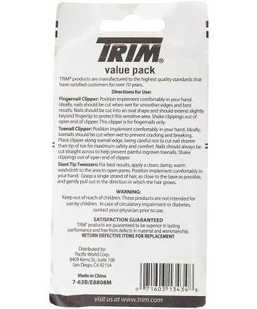 3-Piece Precision Nail Clipper Set: Trim Toenail Clipper, Fingernail Clipper, Slant Tip - Buy Online on GoSupps.com