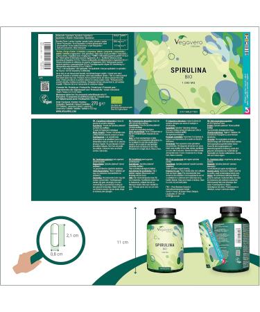Organic Spirulina Vegavero 1000mg | 270 Tablets | Vegan | Rich in Protein, Vitamins & Minerals - Buy Online on GoSupps.com