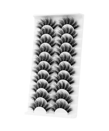Shop 6D Fluffy False Eyelashes | Dramatic 10 Long Faux Mink | Soft Thick Reusable Natural Volume Makeup - Buy Online on GoSupps.com