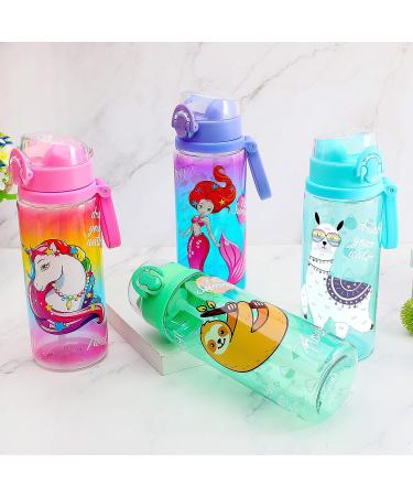 Home Tune 23oz Kids Mermaid Water Bottle - BPA Free Tritan, Wide Mouth, Leak-Proof, Lightweight - Time Marker, Auto Flip Cap, Secure Lock - for Girls & Boys - Buy Online on GoSupps.com