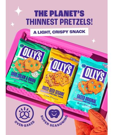  Olly's Olives Olly's Pretzel Thins Oh So Cheesy 35g (10 Pack) Handy Snack Pouches Healthy Vegan Herbal Snacks for Soaking Low Calorie Snacks Low Fat Fiber Source Preservative Free - Buy Online on GoSupps.com