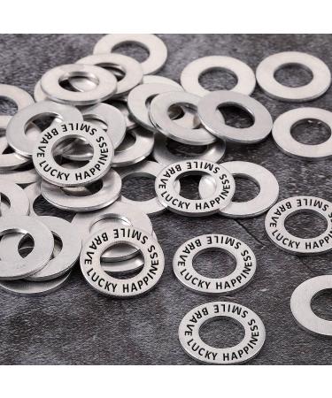 100 Aluminum Flat Washers with Center Hole for Bracelet DIY Craft Jewelry Making - Buy Online on GoSupps.com